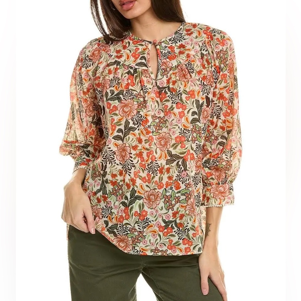 Johnny Was Workshop Valencia Yoke Blouse